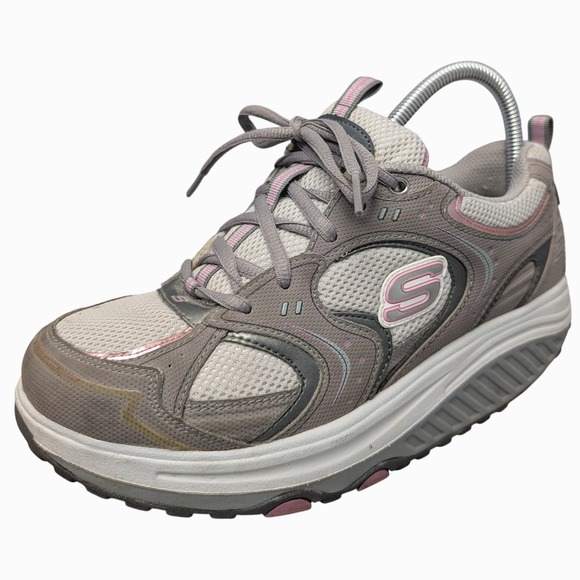 Skechers Shoes - Skechers Shoes Women's Size 9.5 Gray Pink Walking Tone Ups Athletic Sneakers